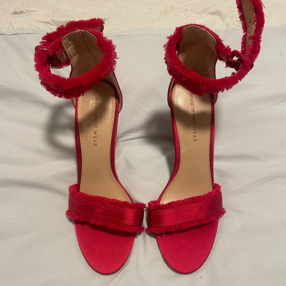 Who What Wear Red Women's Heels